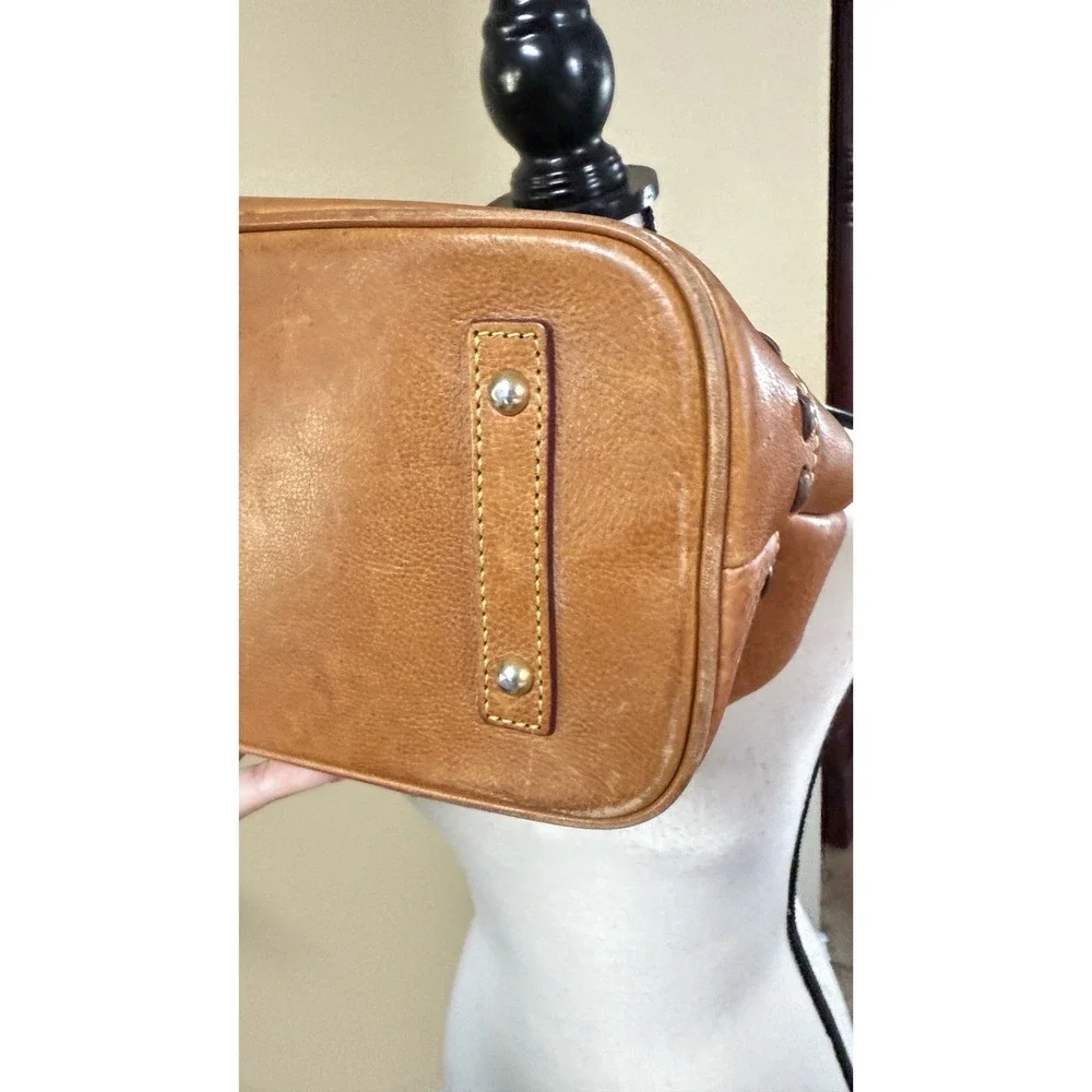 DOONEY & BOURKE Florentine Brown Leather Flap Satchel Handbag Women's‎ Purse